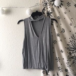 LA HEARTS grey top